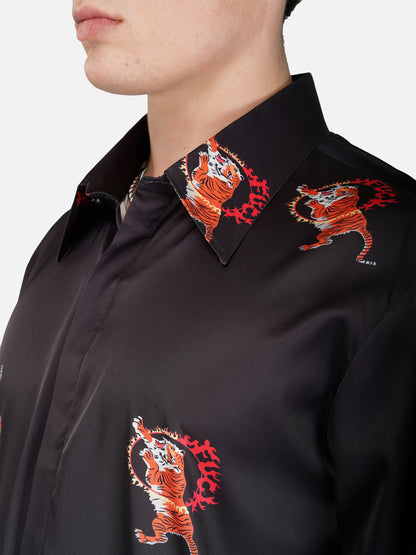 WILD INFERNO – Premium Soft Satin Party Shirt