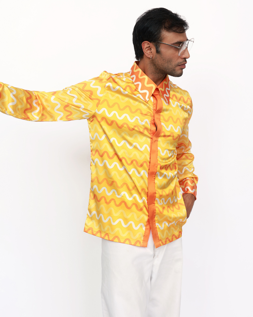 Sunset Serenity - Premium Soft Satin Shirt