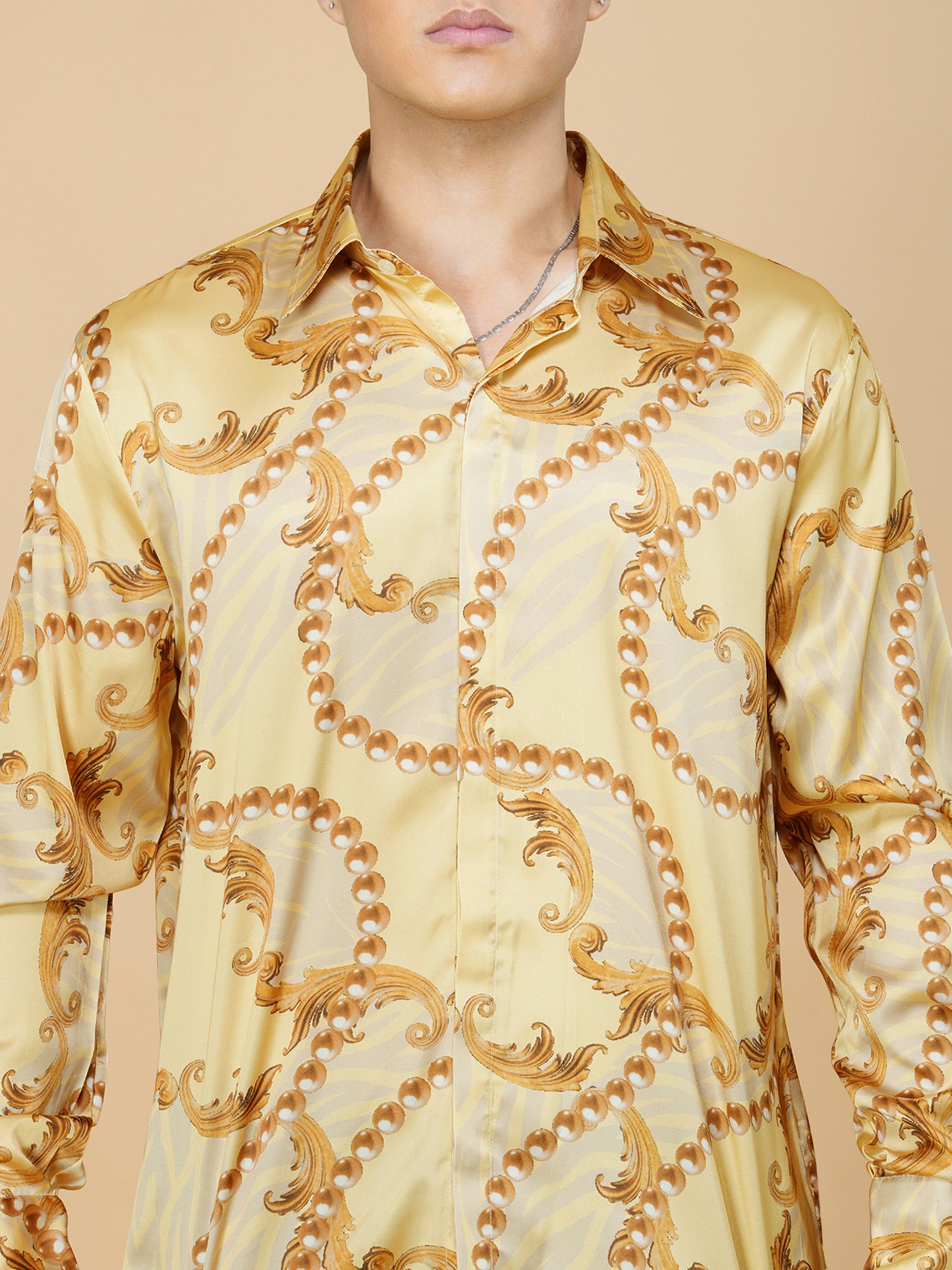 GILDED BAROQUE – Premium Soft Satin Party Shirt