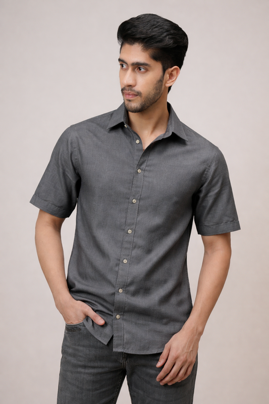 Urban Graphite Linen Shirt