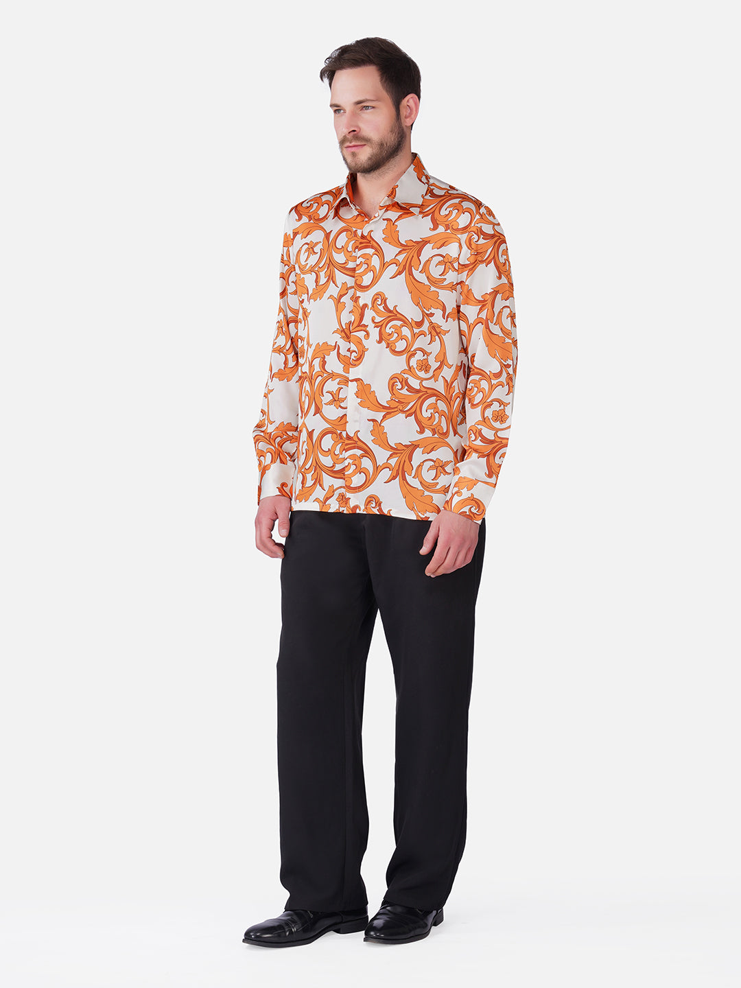 AURELIAN SCROLL – Premium Soft Satin Party Shirt