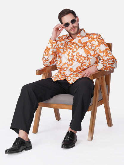 AURELIAN SCROLL – Premium Soft Satin Party Shirt