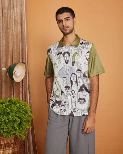 VIVID EXPRESSIONS – Premium Soft Satin Party Shirt