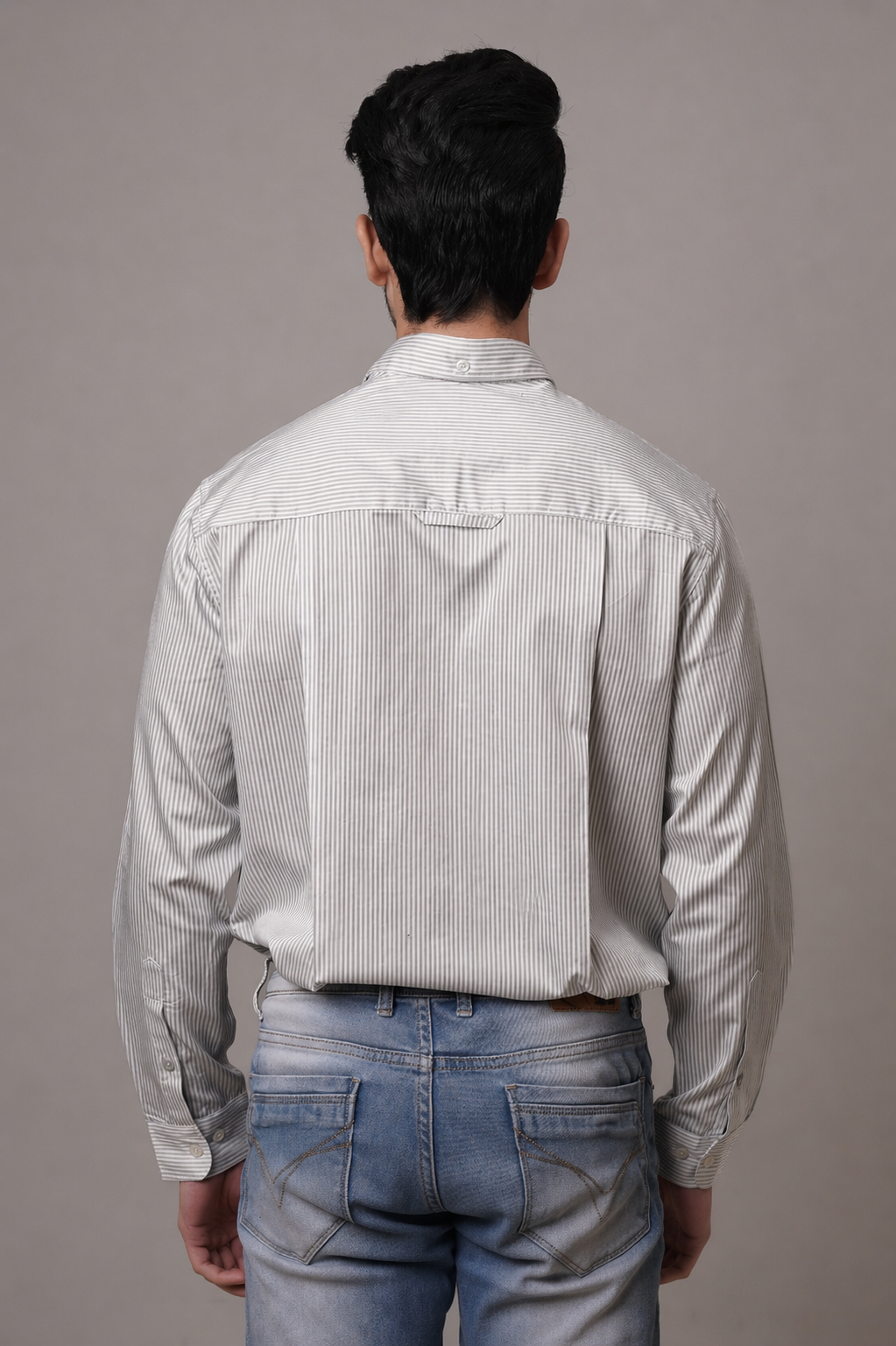 Regular Classic Fit Striped Cotton Shirt