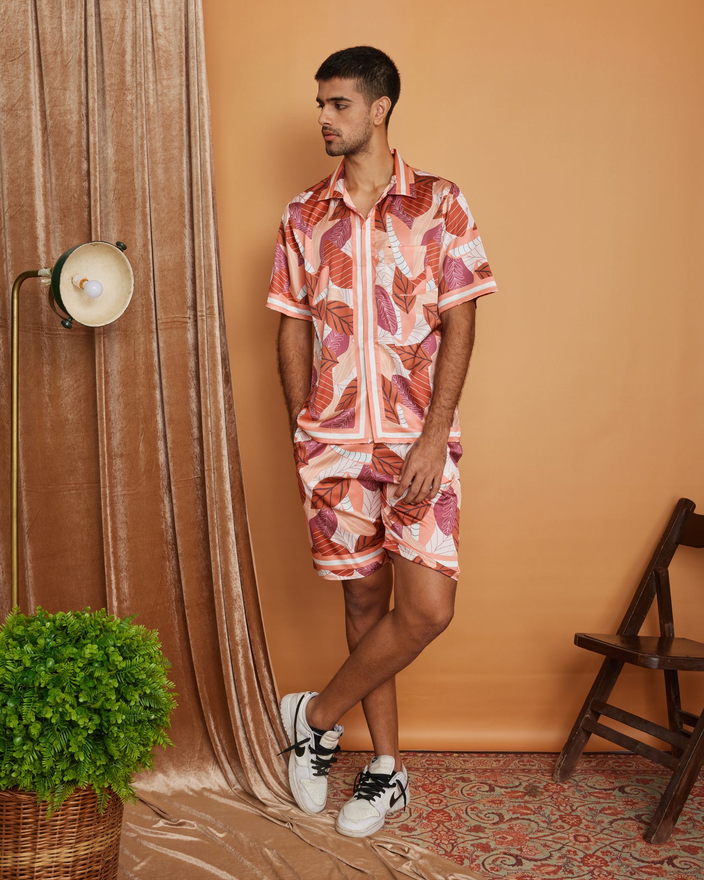Earthy Drift  – Premium Soft Satin Shorts