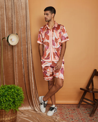 Earthy Drift  – Premium Soft Satin Shorts
