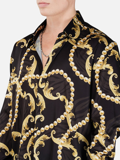 BAROQUE LUXE – Premium Soft Satin Party Shirt