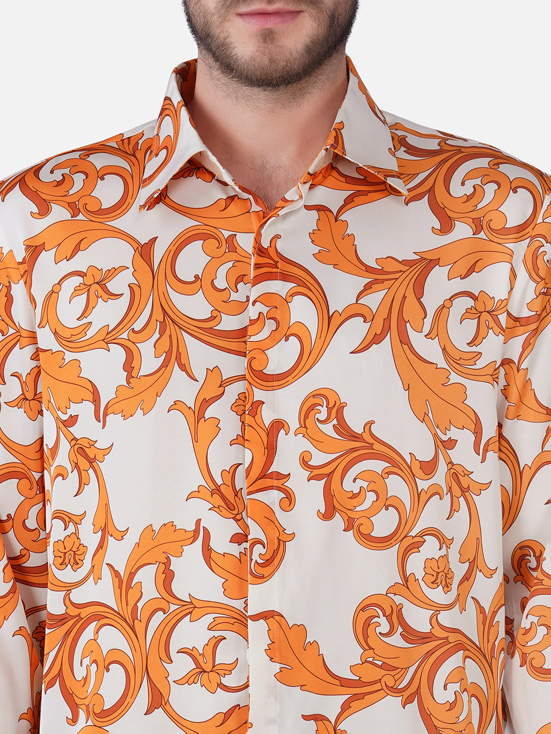 AURELIAN SCROLL – Premium Soft Satin Party Shirt