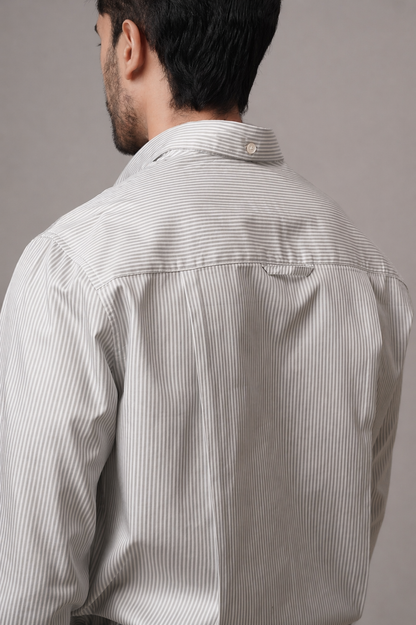 Regular Classic Fit Striped Cotton Shirt