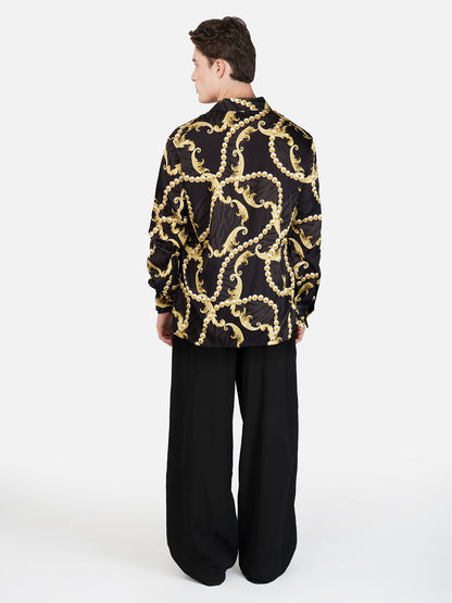 BAROQUE LUXE – Premium Soft Satin Party Shirt