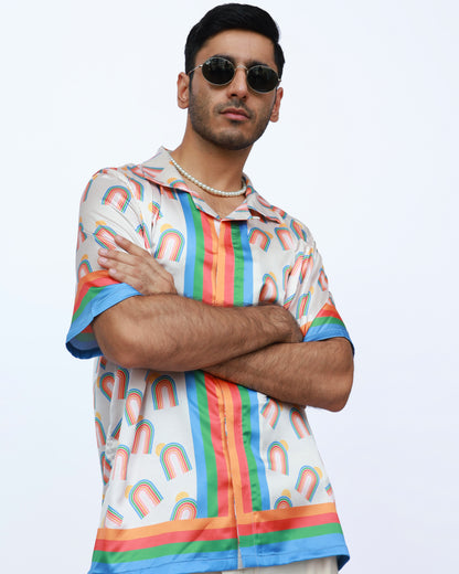 Rainbow Arches – Premium Soft Satin Shirt