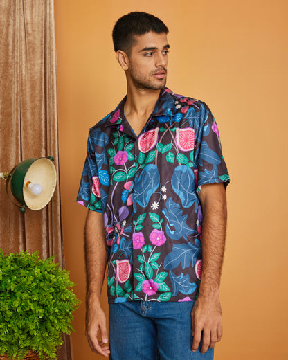 Berry Burst - Premium Soft Satin Shirt