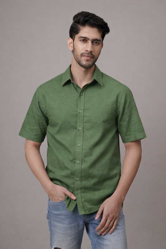 Olive Grove Linen Shirt