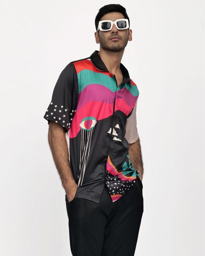 Cosmic Odyssey – Premium Soft Satin Shirt