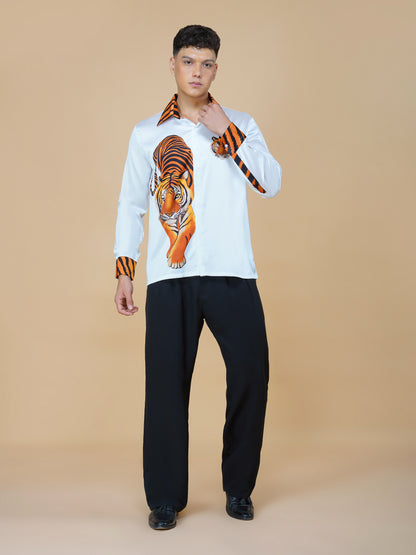 FERAL LUXE – Premium Soft Satin Party Shirt