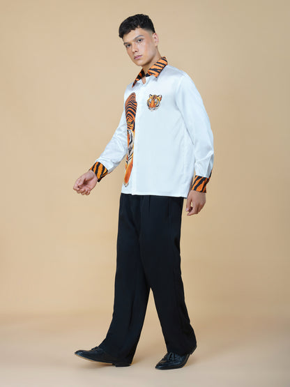 FERAL LUXE – Premium Soft Satin Party Shirt