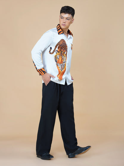 FERAL LUXE – Premium Soft Satin Party Shirt