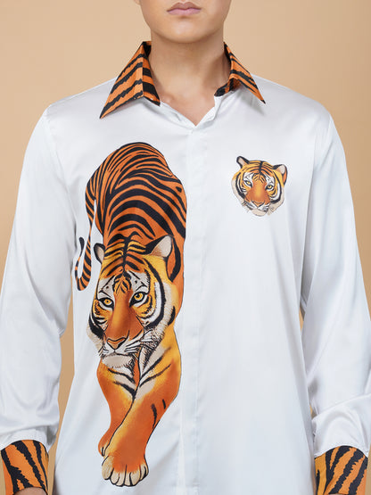 FERAL LUXE – Premium Soft Satin Party Shirt