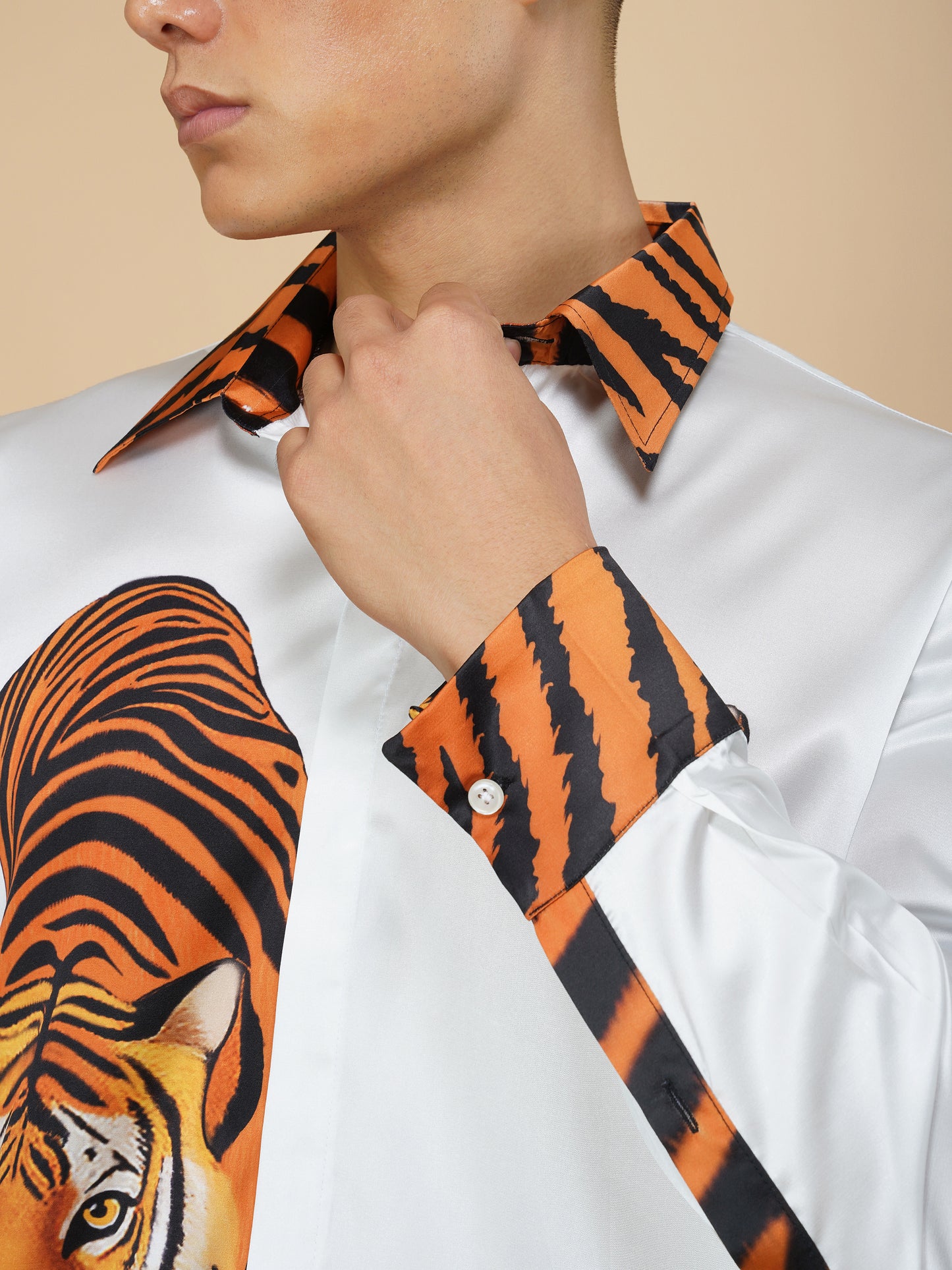 FERAL LUXE – Premium Soft Satin Party Shirt