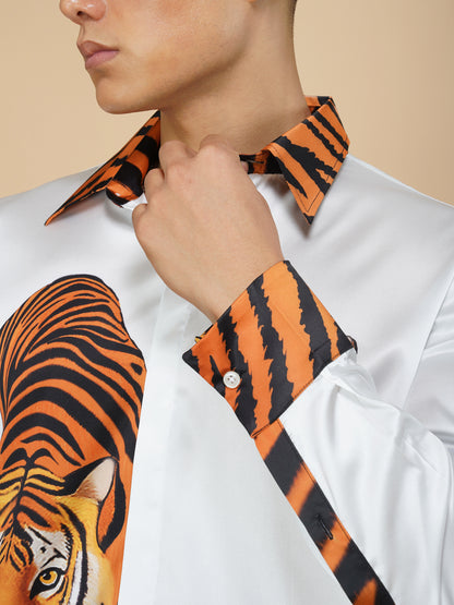 FERAL LUXE – Premium Soft Satin Party Shirt