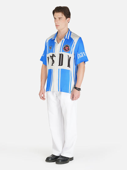 BLUE STREAK – Premium Soft Satin Shirt