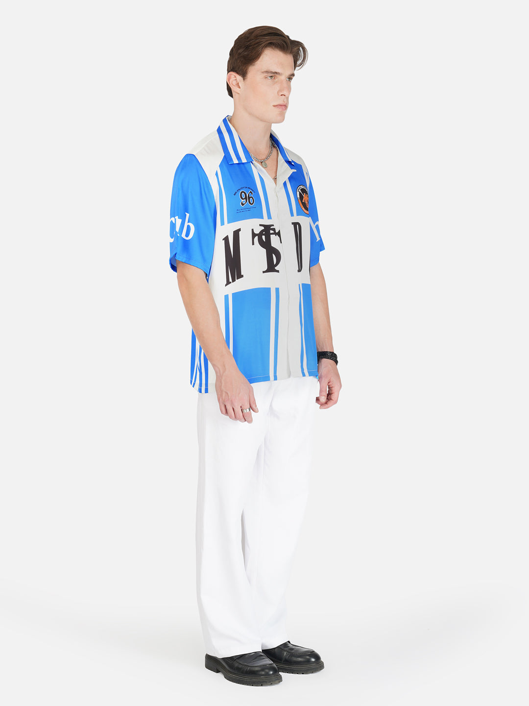 BLUE STREAK – Premium Soft Satin Shirt