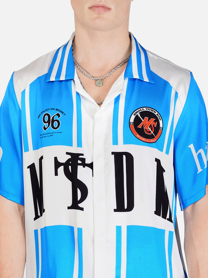 BLUE STREAK – Premium Soft Satin Shirt