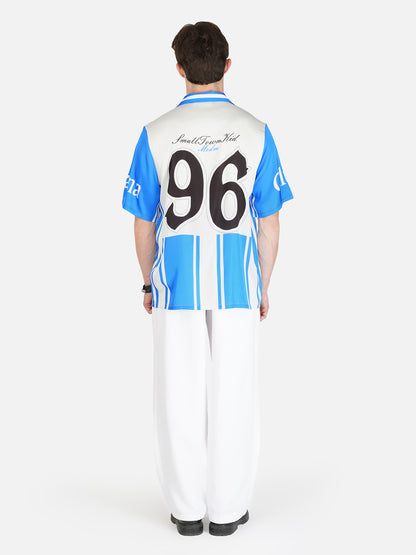 BLUE STREAK – Premium Soft Satin Shirt