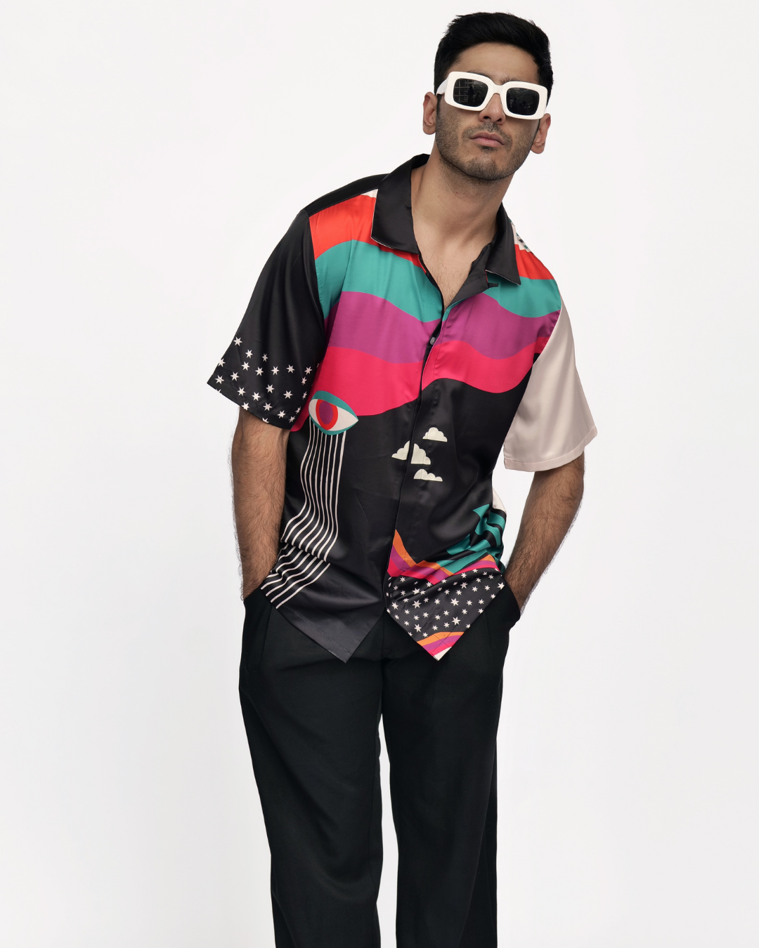 Cosmic Odyssey – Premium Soft Satin Shirt