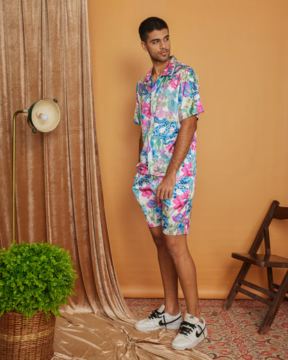 Garden Gala – Premium Soft Satin Co-ord Set