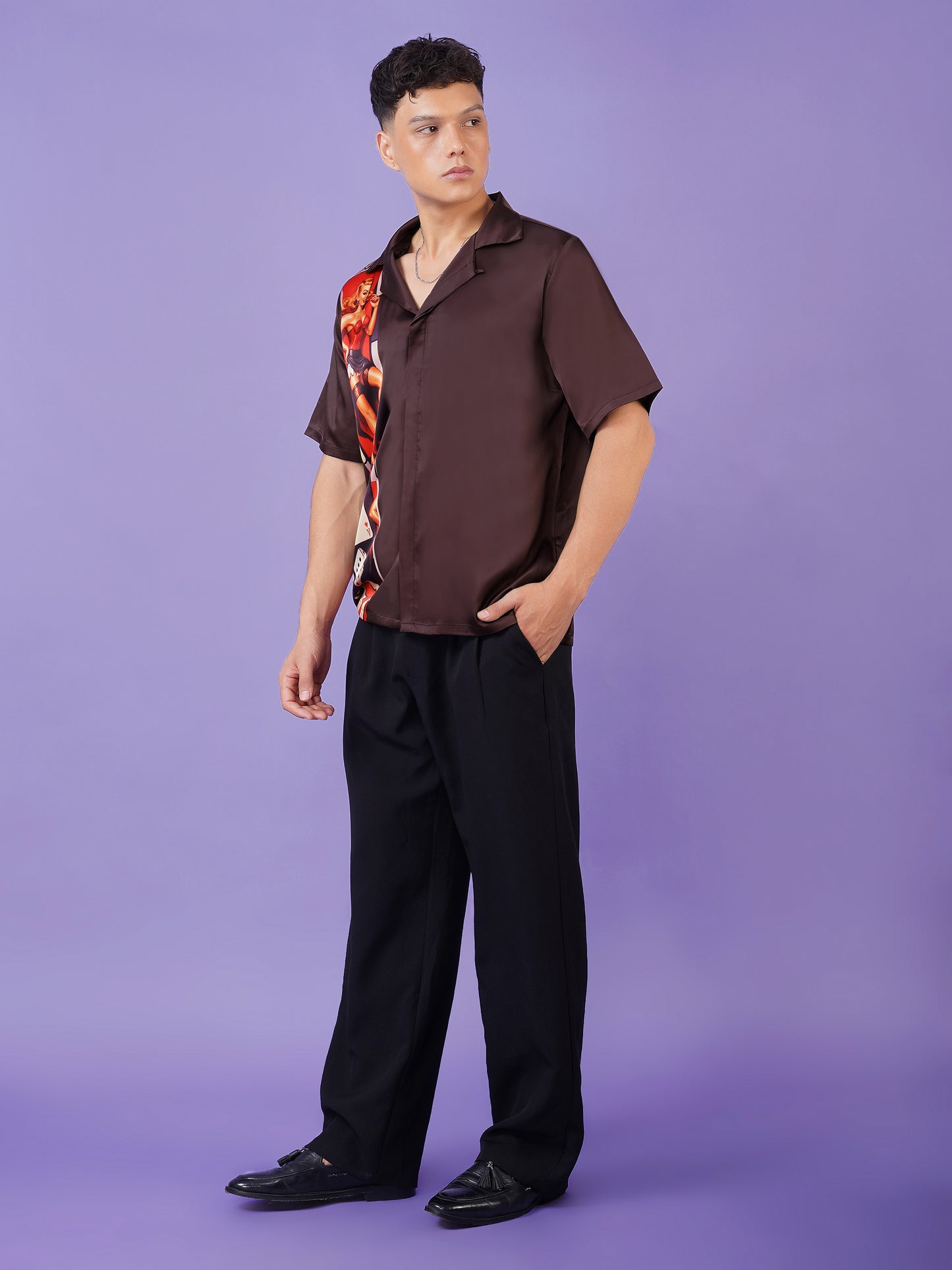 JACKPOT MUSE – Premium Soft Satin Party Shirt