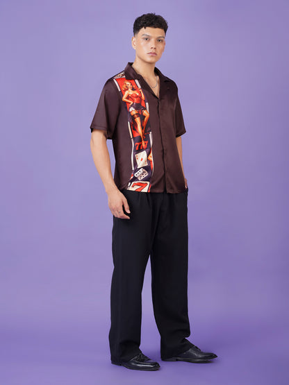 JACKPOT MUSE – Premium Soft Satin Party Shirt