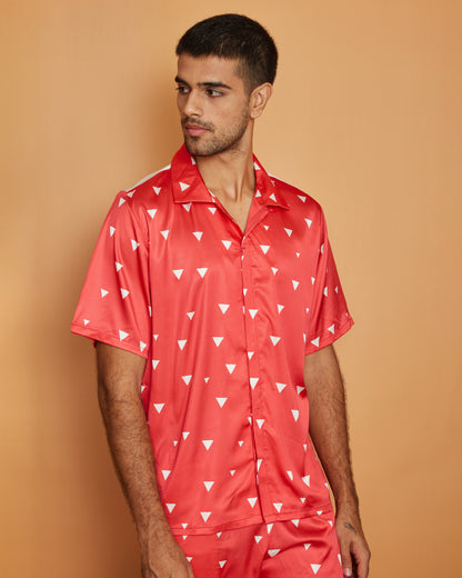 Scarlet Statement – Premium Soft Satin Shirt