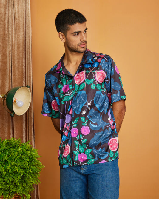 Berry Burst  – Premium Soft Satin Shirt