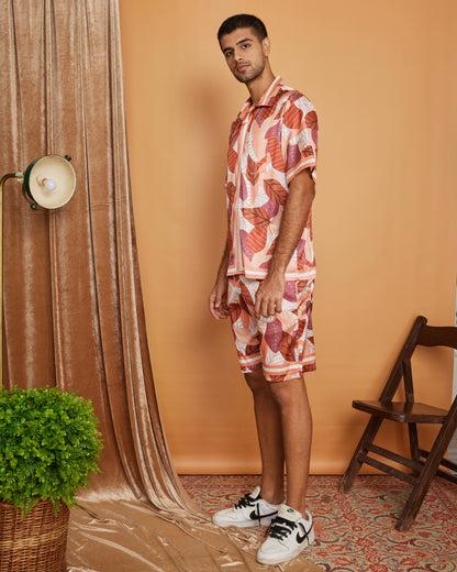 Earthy Drift  – Premium Soft Satin Shorts