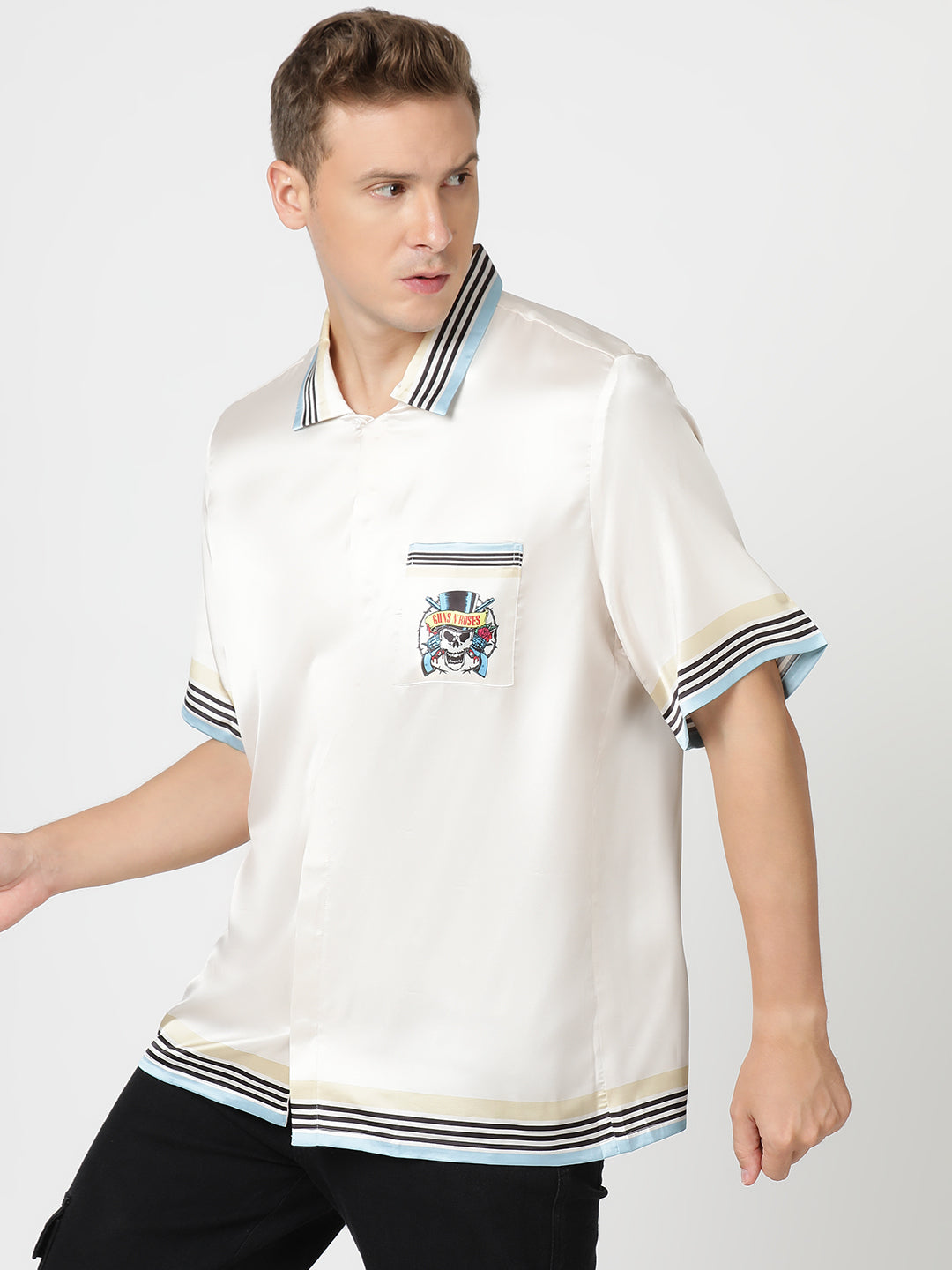 ROCK REBEL – Premium Soft Satin Party Shirt