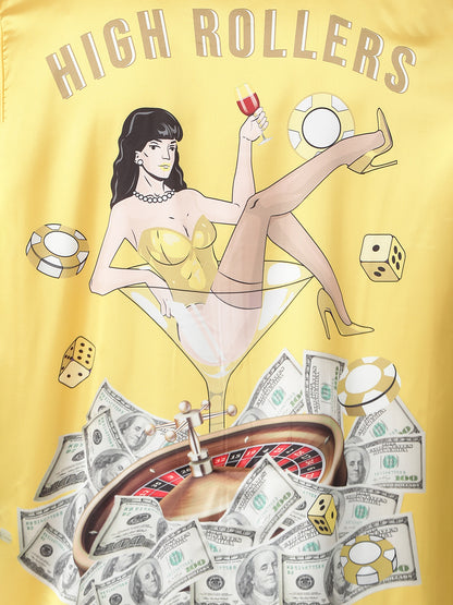 CASINO CHIC – Premium Soft Satin Party Shirt