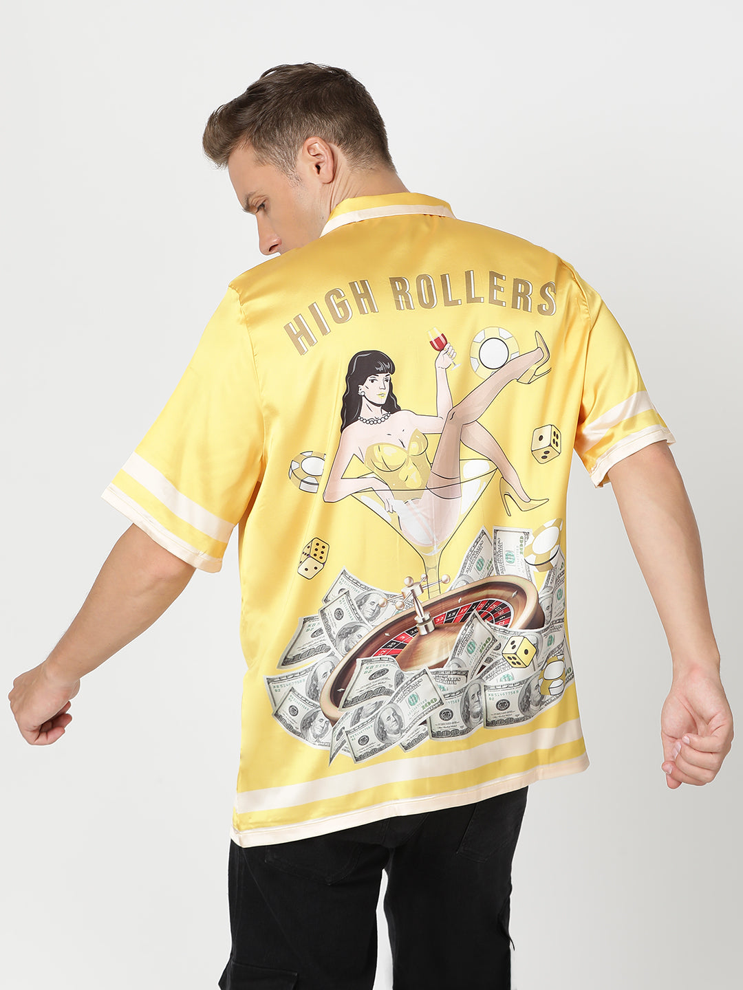 CASINO CHIC – Premium Soft Satin Party Shirt