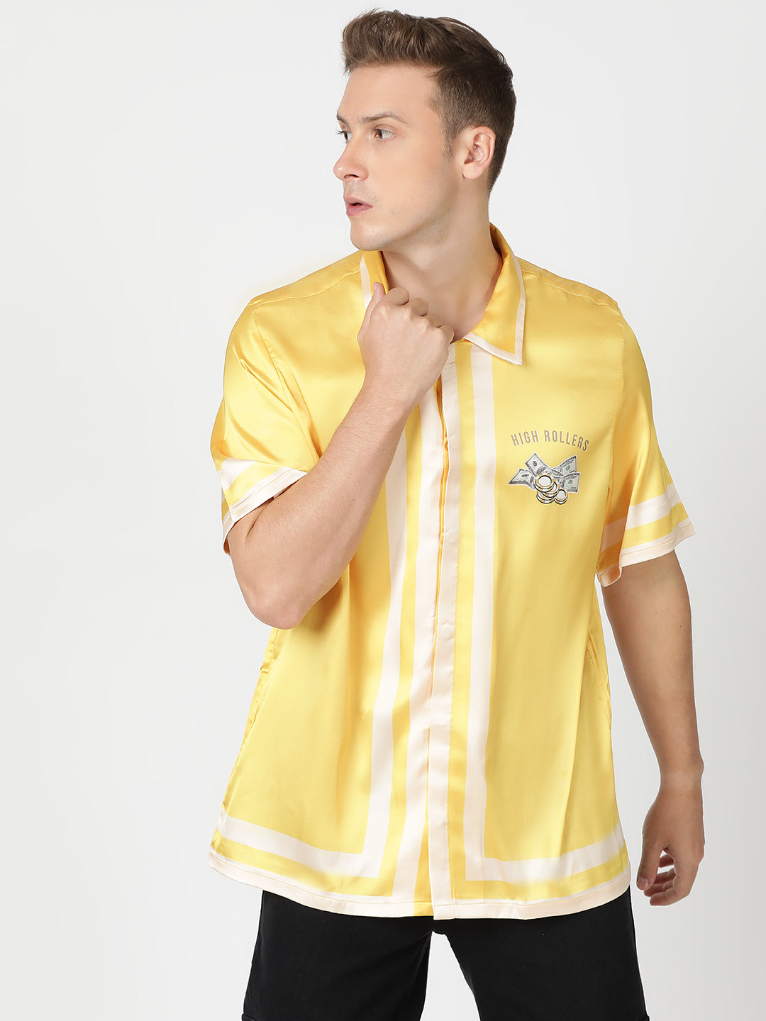 CASINO CHIC – Premium Soft Satin Party Shirt