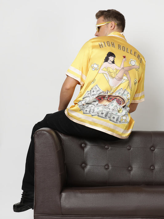 CASINO CHIC – Premium Soft Satin Party Shirt