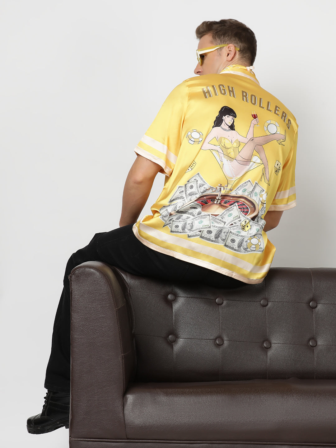 CASINO CHIC – Premium Soft Satin Party Shirt