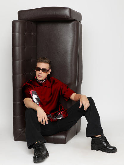 RED MENACE – Premium Soft Satin Party Shirt