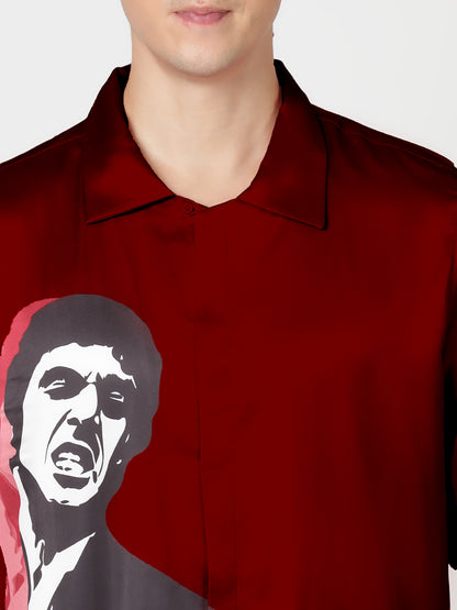 Red Menace - Premium Soft Satin Shirt