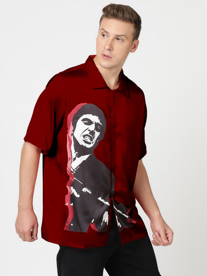 RED MENACE – Premium Soft Satin Party Shirt