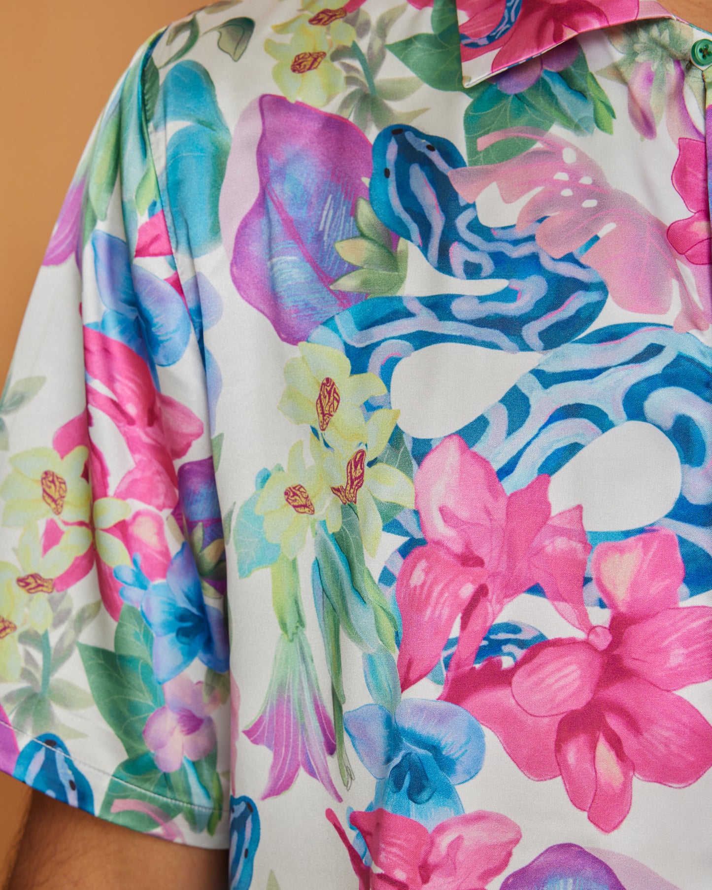 Garden Gala – Premium Soft Satin Shirt