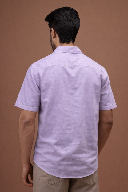 Misty Lavender Linen Shirt