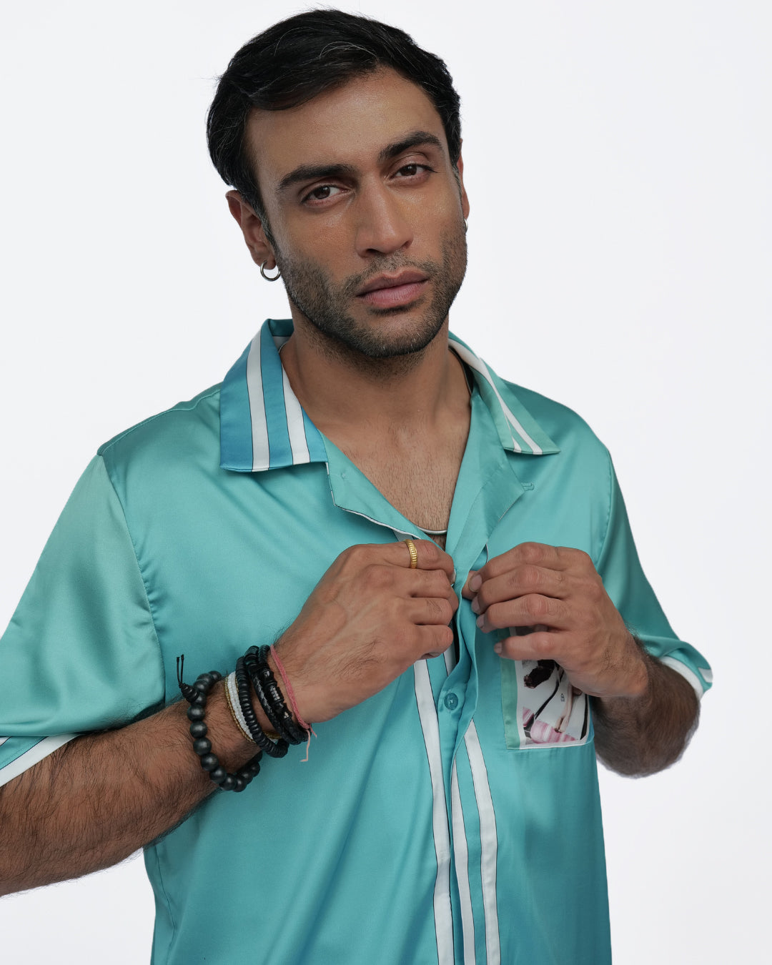 BEACH FRIENDS – Premium Soft Satin Party Shirt