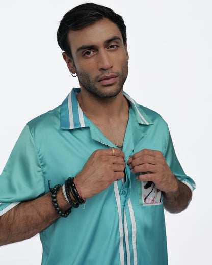 BEACH FRIENDS – Premium Soft Satin Party Shirt