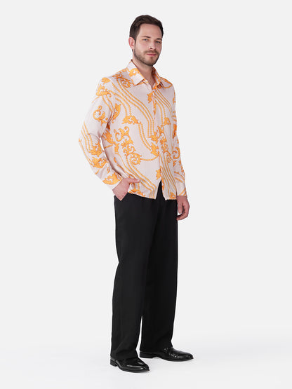 GILDED DRAPE – Premium Soft Satin Party Shirt