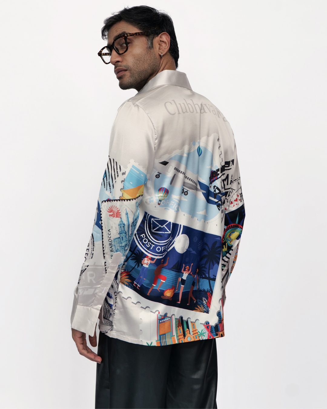 WANDERLUST IMPRESSIONS – Premium Soft Satin Party Shirt